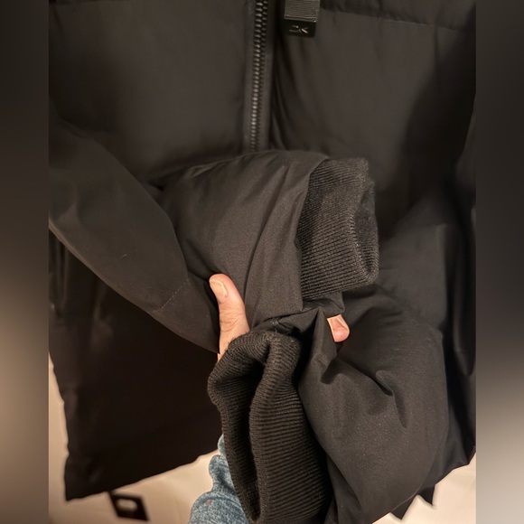 Donna Karan New York Women’s Black Down Hooded Puffer Parka Jacket XS Designer - Picture 8 of 13
